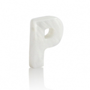 Muschel Anh&auml;nger S&uuml;&szlig;wasserperlmutt Buchstaben P White (Naturliche Farbe Muschel)