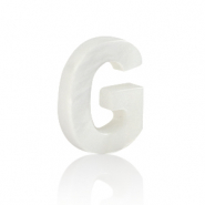 Muschel Anh&auml;nger S&uuml;&szlig;wasserperlmutt Buchstaben G White (Naturliche Farbe Muschel)