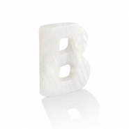 Muschel Anh&auml;nger S&uuml;&szlig;wasserperlmutt Buchstaben B White (Naturliche Farbe Muschel)