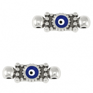 Metall Anh&auml;nger DQ Zwischenst&uuml;ck Nazar Auge Antik silber-dark blue (nikkelvrij)