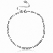 Fusskettchen aus Stainless Steel - Rostfreiem Stahl Kettenglieder Silber