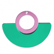 Statement-Anh&auml;nger Metallic green-pink