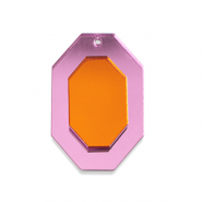 Statement-Anh&auml;nger Achteck Metallic pink-orange