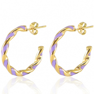 Ohrringe aus Stainless Steel - Rostfreiem Stahl Lilac-gold