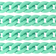 Acrylkette 29mm shiny Turquoise green