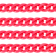 Acrylkette 18mm shiny Neon pink