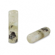 Naturstein Perlen Labradorit Tubes Greenish grey