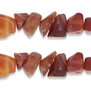 Chips Steine Perlen Achat Dark sunrise orange
