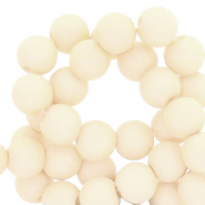 6 mm Acrylperlen Papyrus white beige