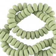 Polymer Perlen Rondell 7mm Green ash