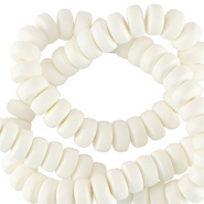 Polymer Perlen Rondell 7mm White
