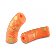 Acryl perlen Tube matt Orange-gold