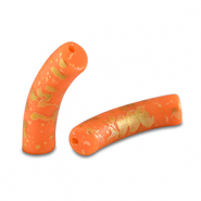 Acryl perlen Tube matt Orange-gold
