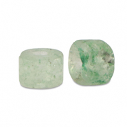 Natursteinperlen Quarzit Disc 4x2mm Cactus green
