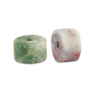 Natursteinperlen Quarz Disc 4x2mm Multicolour green