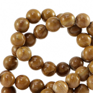 Naturstein Perlen Calcit und Marmor 6mm Golden brown
