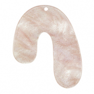 Resin Anh&auml;nger im Organicdesign Glitzer Hortensia pink