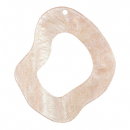 Resin Anh&auml;nger im Organicdesign Glitzer Hortensia pink