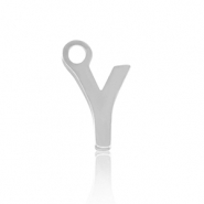 Stainless Steel - Rostfrei Stahl Anh&auml;nger Initial Y Silver