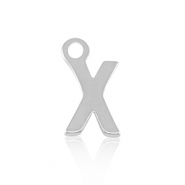 Stainless Steel - Rostfrei Stahl Anh&auml;nger Initial X Silver