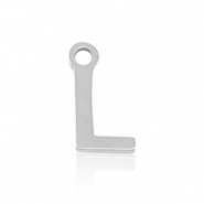 Stainless Steel - Rostfrei Stahl Anh&auml;nger Initial L Silver