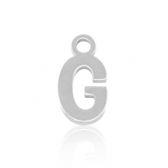Stainless Steel - Rostfrei Stahl Anh&auml;nger Initial G Silver