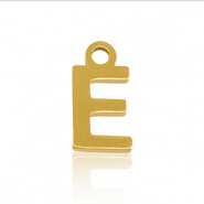 Stainless Steel - Rostfrei Stahl Anh&auml;nger Initial E Gold
