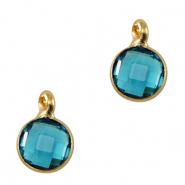 Anh&auml;nger Kristallglas 7mm Blue-gold