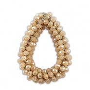 Top Facett Anh&auml;nger Tropfen Beige