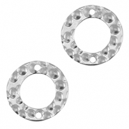 Stainless Steel - Rostfrei Stahl Anh&auml;nger / Zwischenst&uuml;ck 15mm Silver