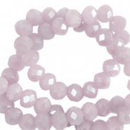 Top Glas Facett Perlen 4x3mm rondellen Lavender fog-pearl shine coating