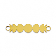 Stainless Steel - Rostfrei Stahl Anh&auml;nger / Zwischenst&uuml;ck La Luna Mondphase Gold