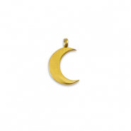 Stainless Steel - Rostfrei Stahl Anh&auml;nger La Luna Mond Gold