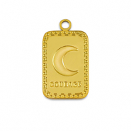 Stainless Steel - Rostfrei Stahl Anh&auml;nger La Luna 'Courage' Gold