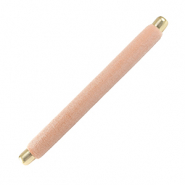 Schmuckdisplay Kissen Sammt f&uuml;r Ringe Vintage pink-gold