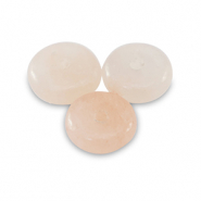 Natursteinperlen Quarz Rondell 6mm Peachy-off white