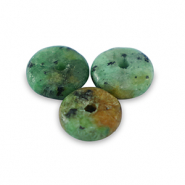 Natursteinperlen Seraphinit Rondell 6mm Shamrock green