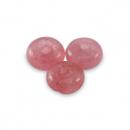 Natursteinperlen Marmor und Calcit Rondell 4mm Raspberry pink