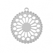 Stainless Steel - Rostfrei Stahl Anh&auml;nger Bohemian 20mm Silver
