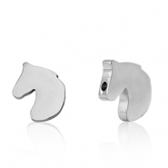 Stainless Steel - Rostfrei Stahl Perlen Horse Silver