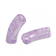 Tube Acrylperlen crackle Lavender purple