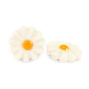 Muschel-Perlen S&uuml;&szlig;wasserperlmutts Blume White-yellow orange