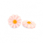 Muschel-Perlen S&uuml;&szlig;wasserperlmutts Blume Light pink-orange