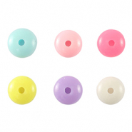 Acryl-Look-Perlen Rondell Multicolour pastel