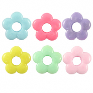 Acryl-Look-Perlen Blume Multicolour pastel