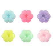 Acryl-Look-Perlen Blume Multicolour pastel