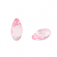 Acryl Perlen Tropfen Pink transparent