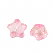 Acryl Perlen Stern Pink transparent