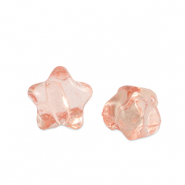Acryl Perlen Stern Salmon pink transparent