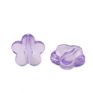 Acryl Perlen Blume Purple transparent